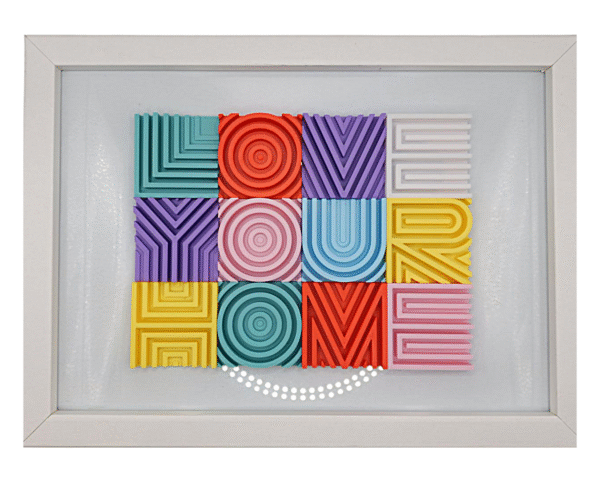 Framed “Love Your Home” Decorative Piece